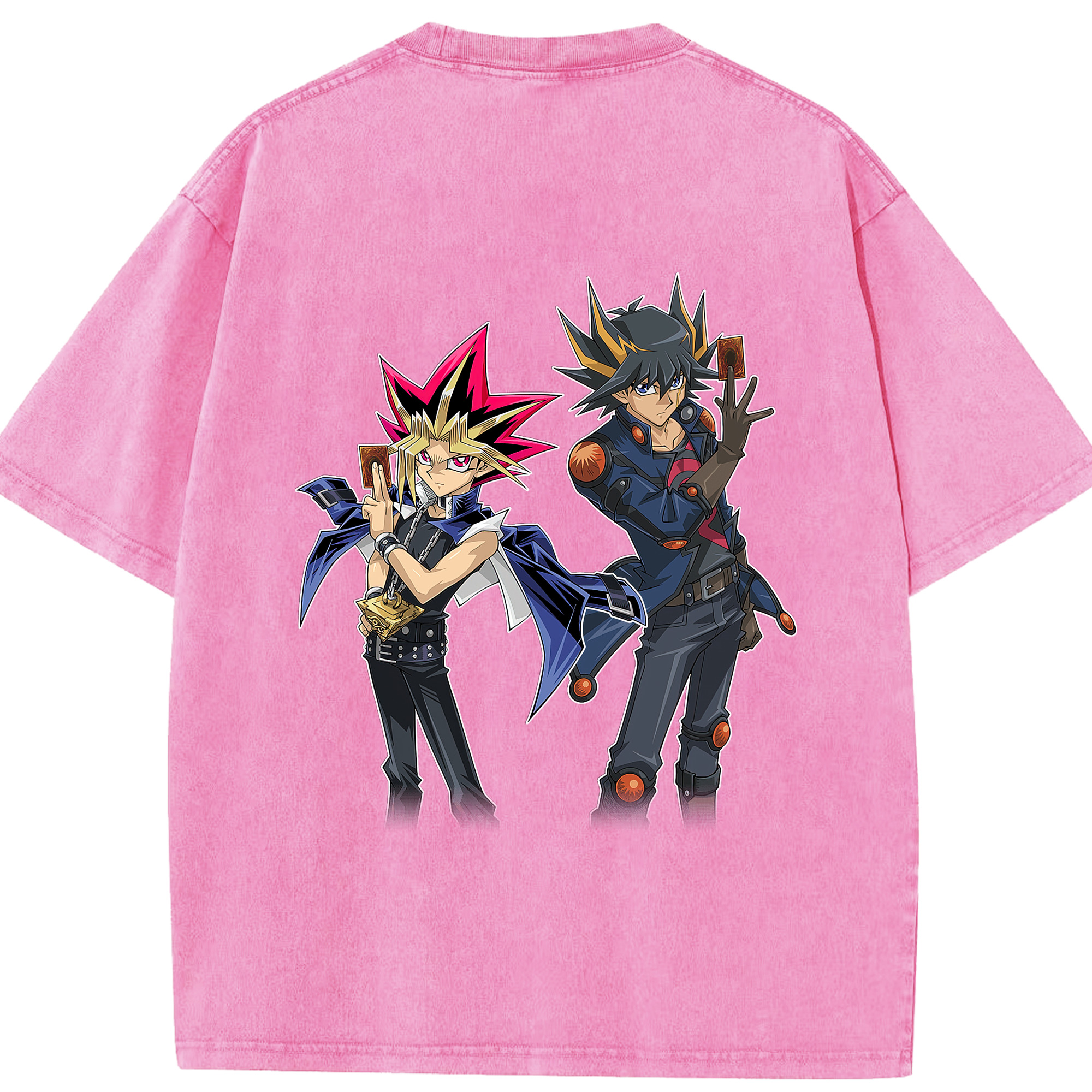 （画像用） 遊☆戯☆王 Yu-Gi-Oh! 綿100% ヴィンテージ風 半袖Tシャツ（背面プリント）